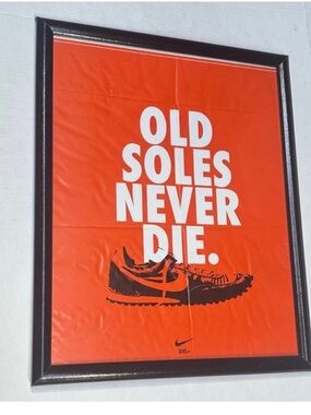 Old Souls Never Die Nike Shoes Framed Poly Bag 22x18 Picture